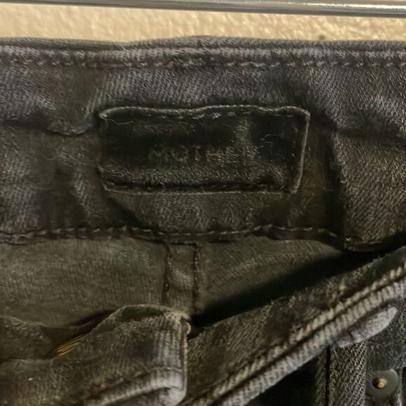 Mother Denim The Looker Ankle Fray Jeans Women’s Size 25 Not Guilty Black - Picture 7 of 11